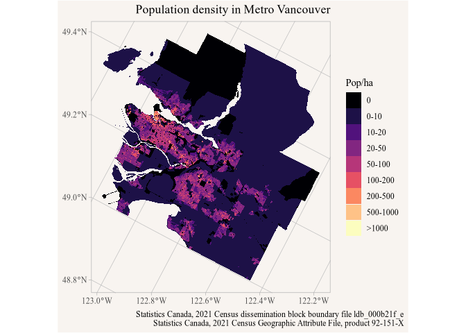 Example of map using data from joined tables.